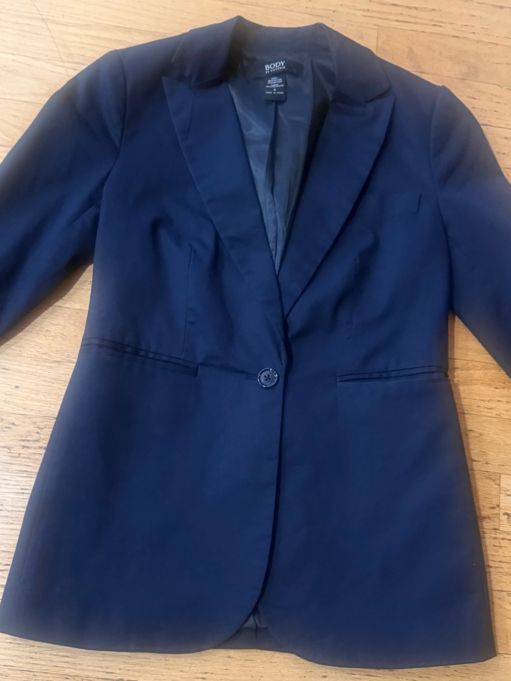 BODY Victoria's Secret Navy Single-Button Ponte Blazer